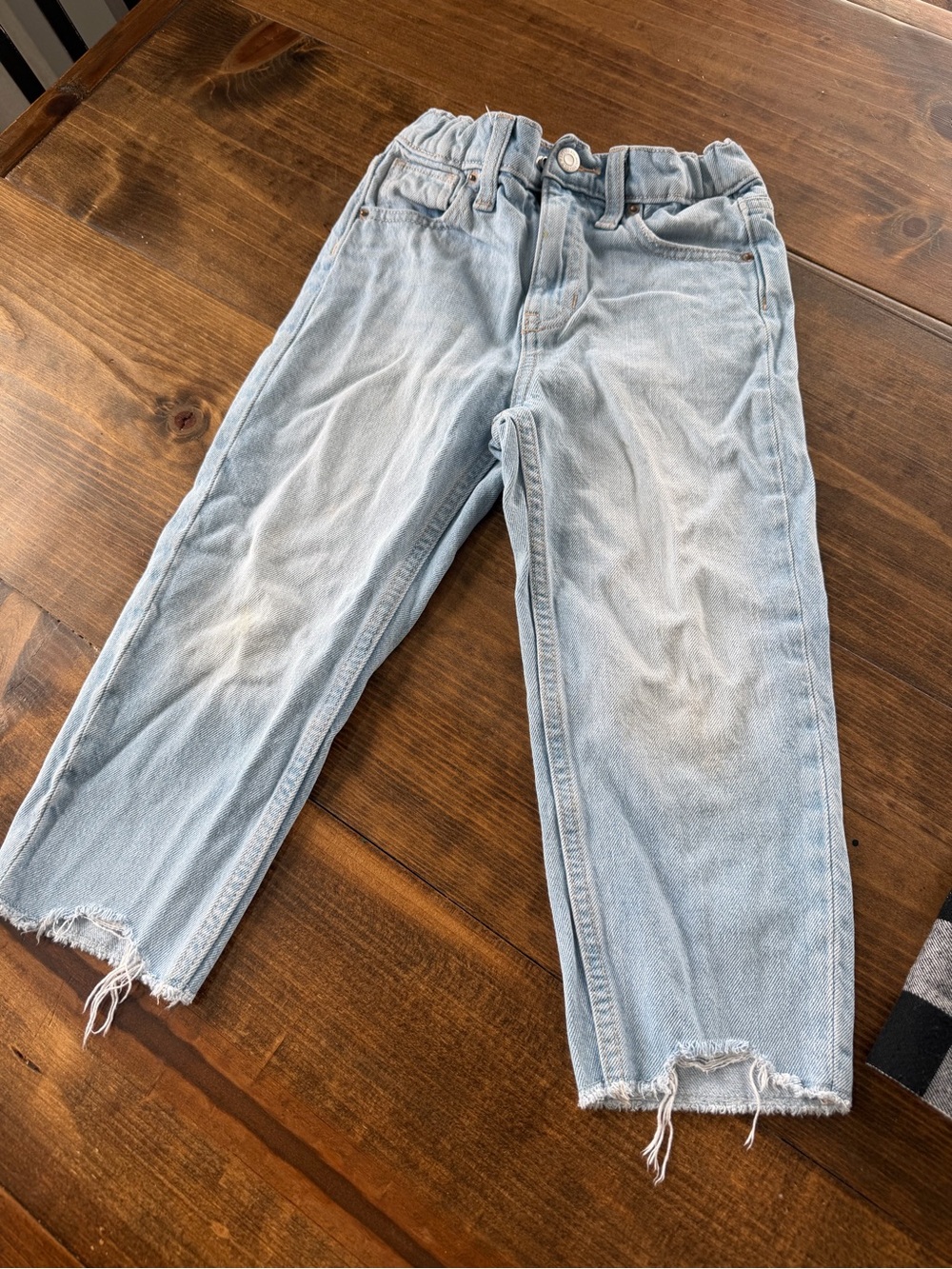 Light Wash kids Jeans - Casual Frayed Hem